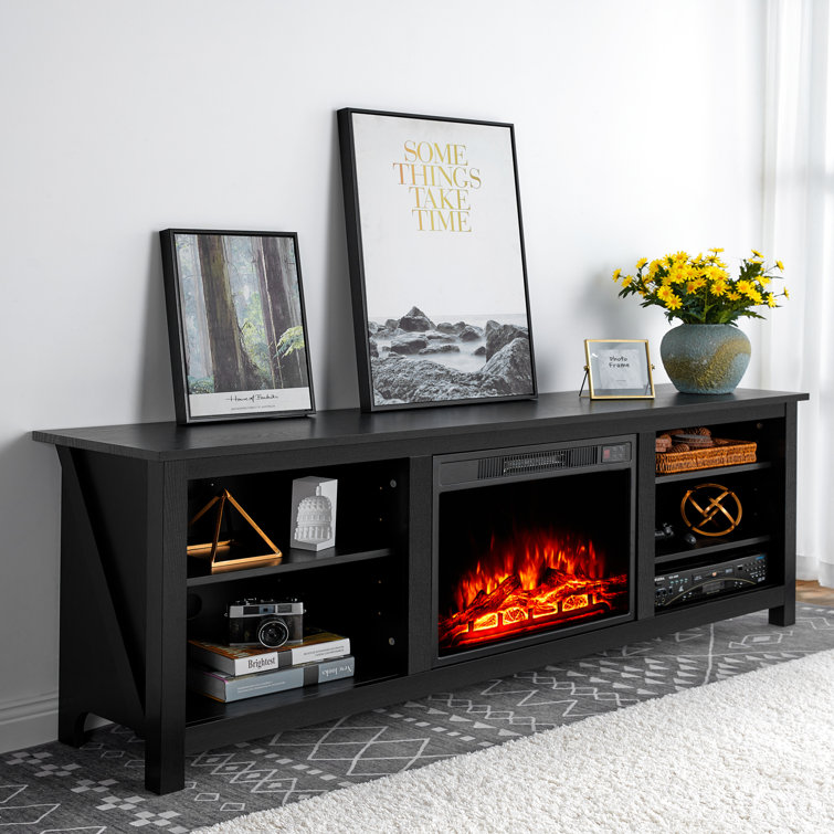 Latitude Run® Aiert TV Stand for TVs up to 78" with Fireplace Included
